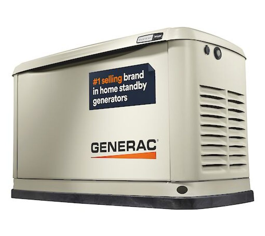 Generac 10kW standby generator on white background